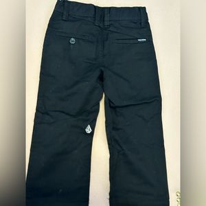 Black 2T VOLCOM “Little Boys Frickin Modern” Chino Pants with Adjustable Band
